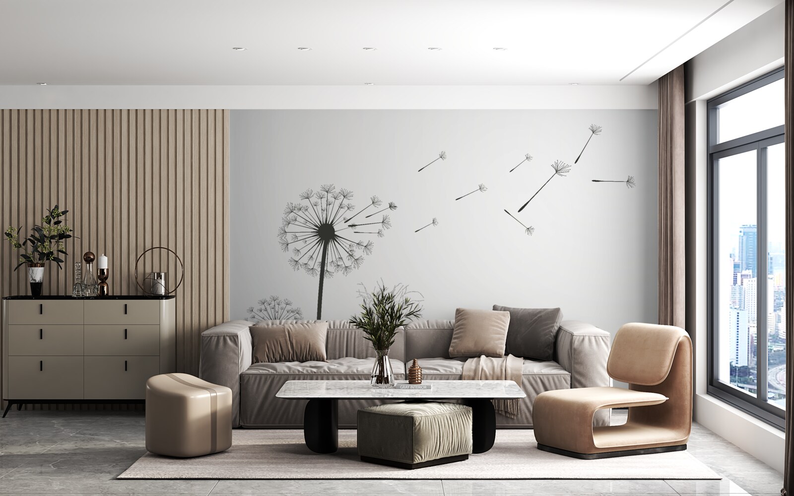 Fototapet lăptișorul căzut zboară departe