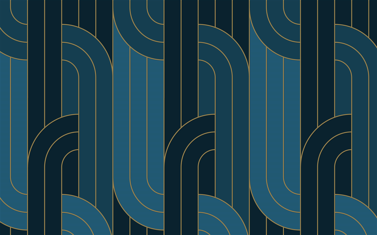 Fototapet linii albastre adânci care sunt interconectate