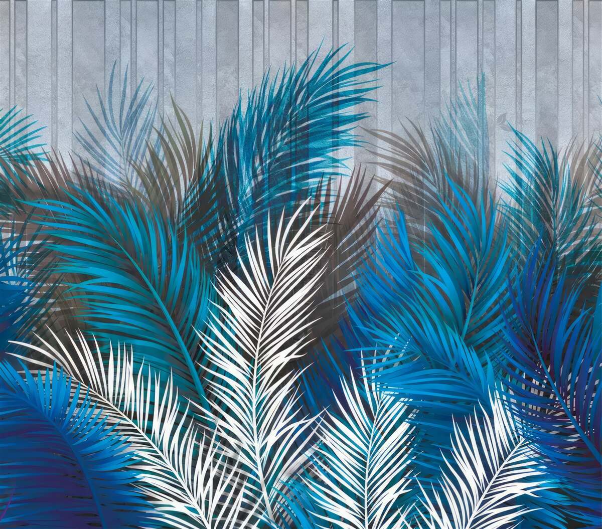 Fototapet frunze de ferigă în diferite culori