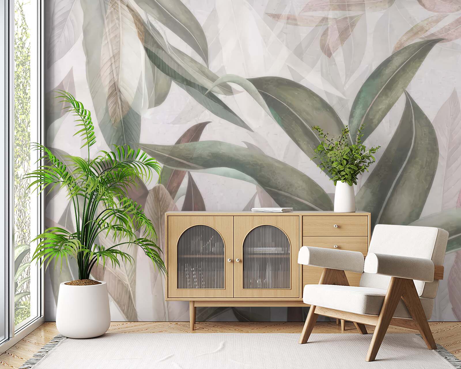 Fototapet frunze de diferite forme și tipuri prezentate în fotografie