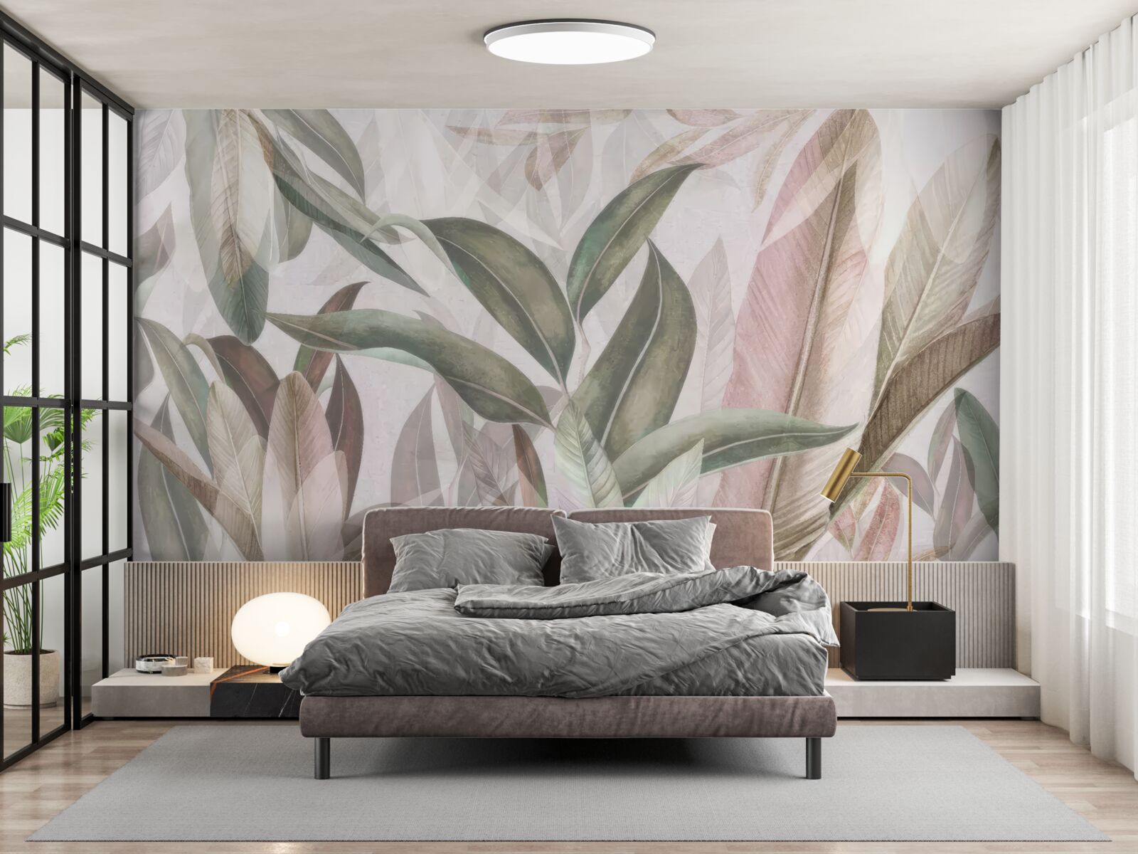 Fototapet frunze de diferite forme și tipuri prezentate în fotografie