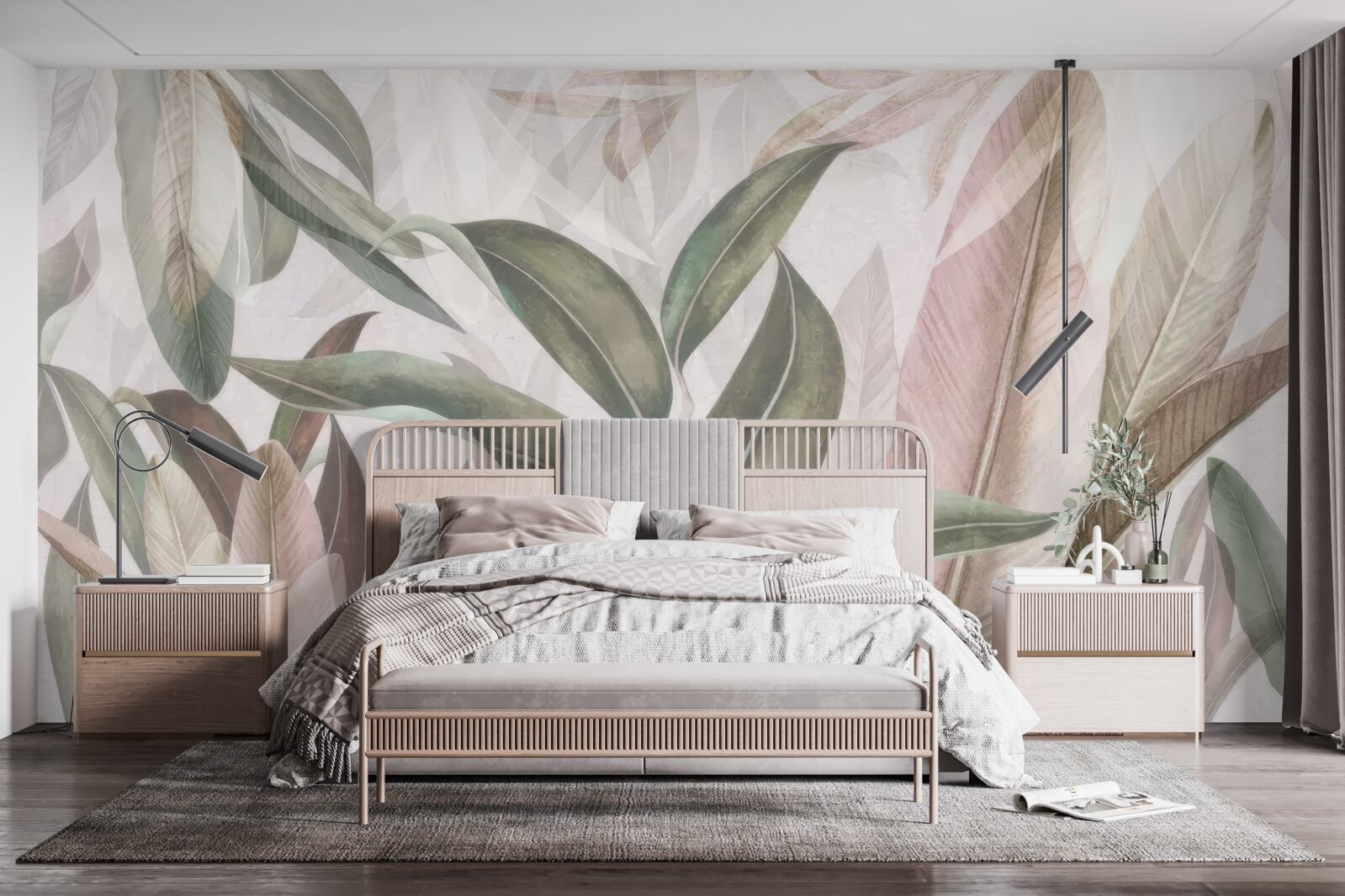 Fototapet frunze de diferite forme și tipuri prezentate în fotografie