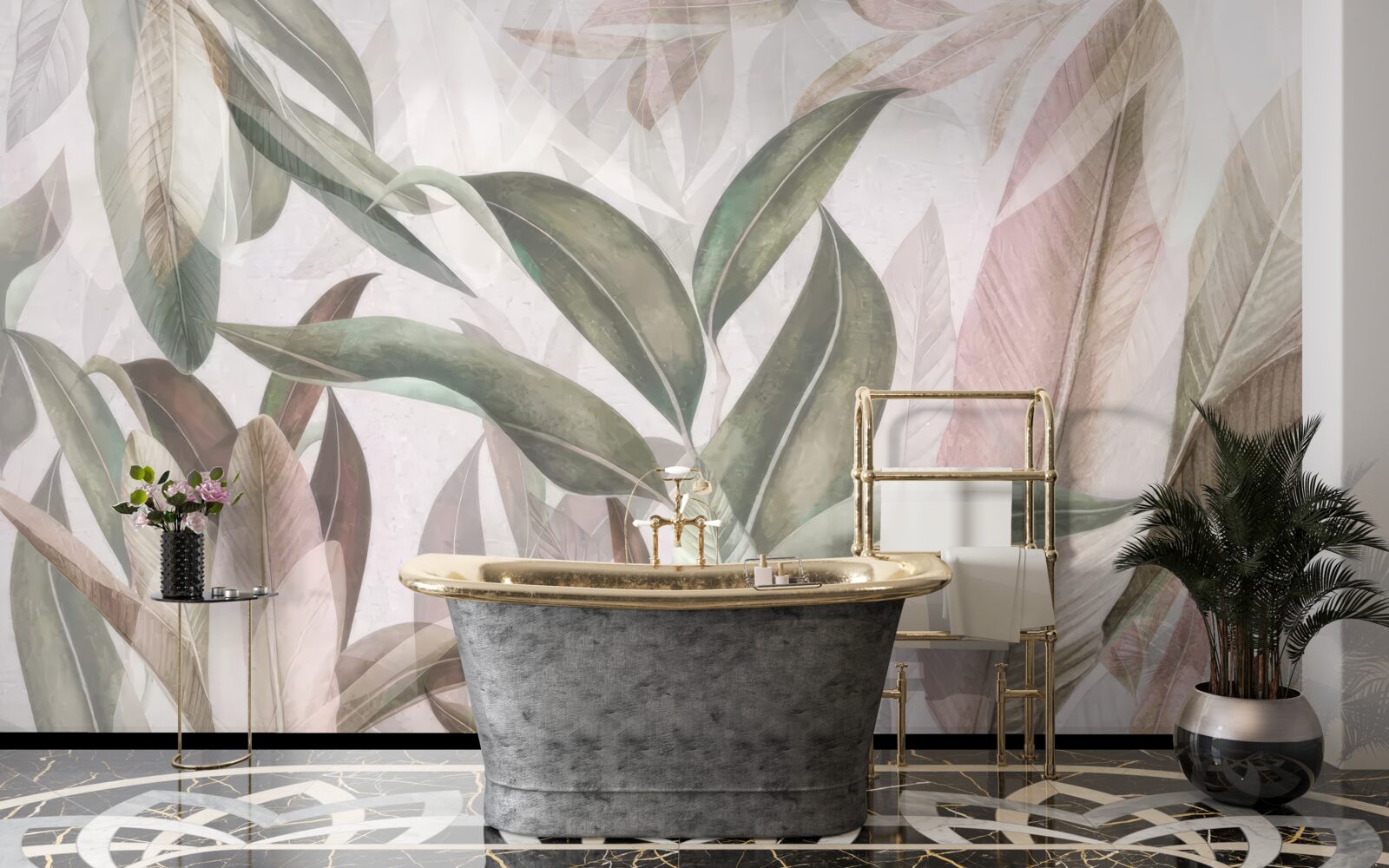 Fototapet frunze de diferite forme și tipuri prezentate în fotografie