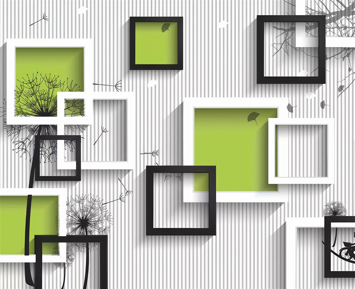 Fototapet cadrele sunt alb-negru