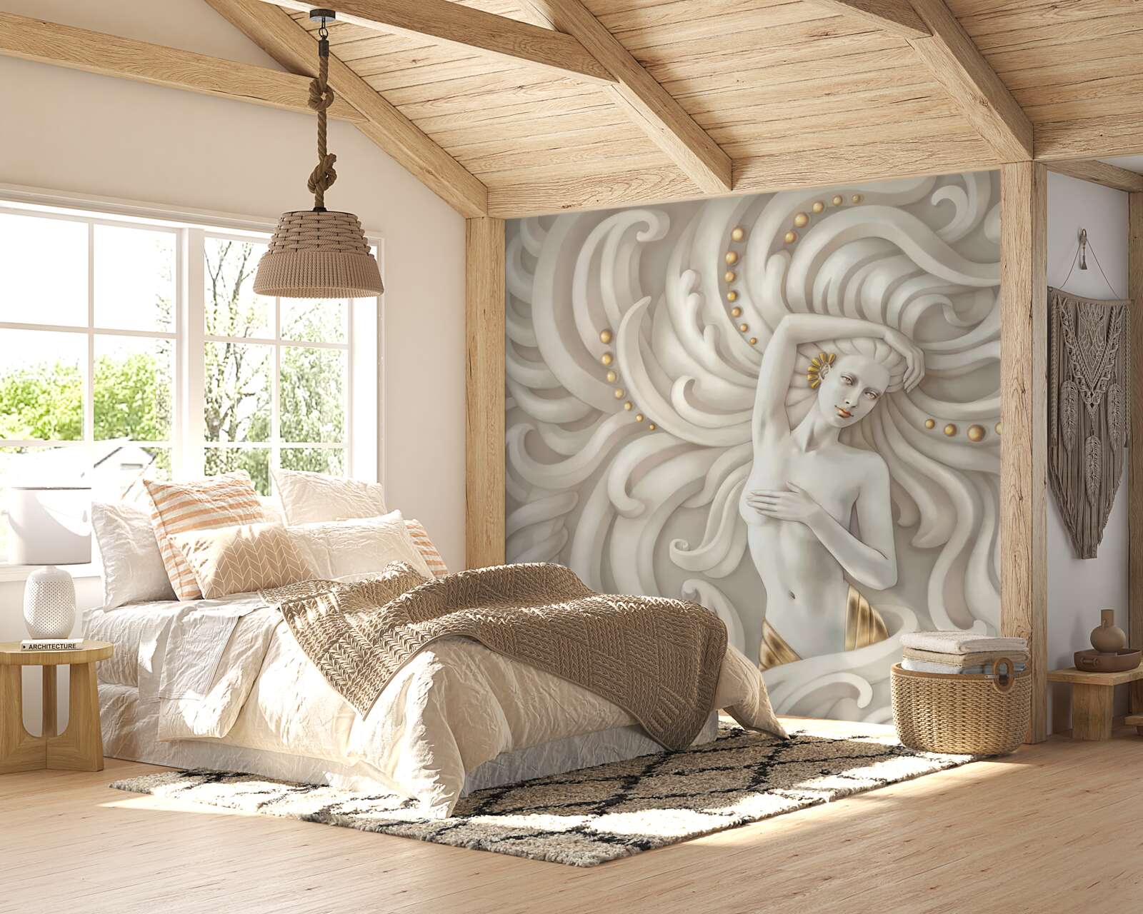 Fototapet fata goala cu pielea palida