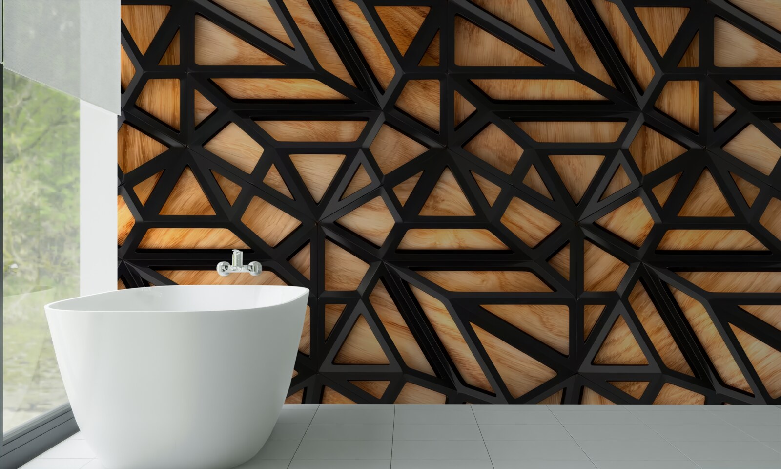 Fototapet linii întunecate pe un fundal maro