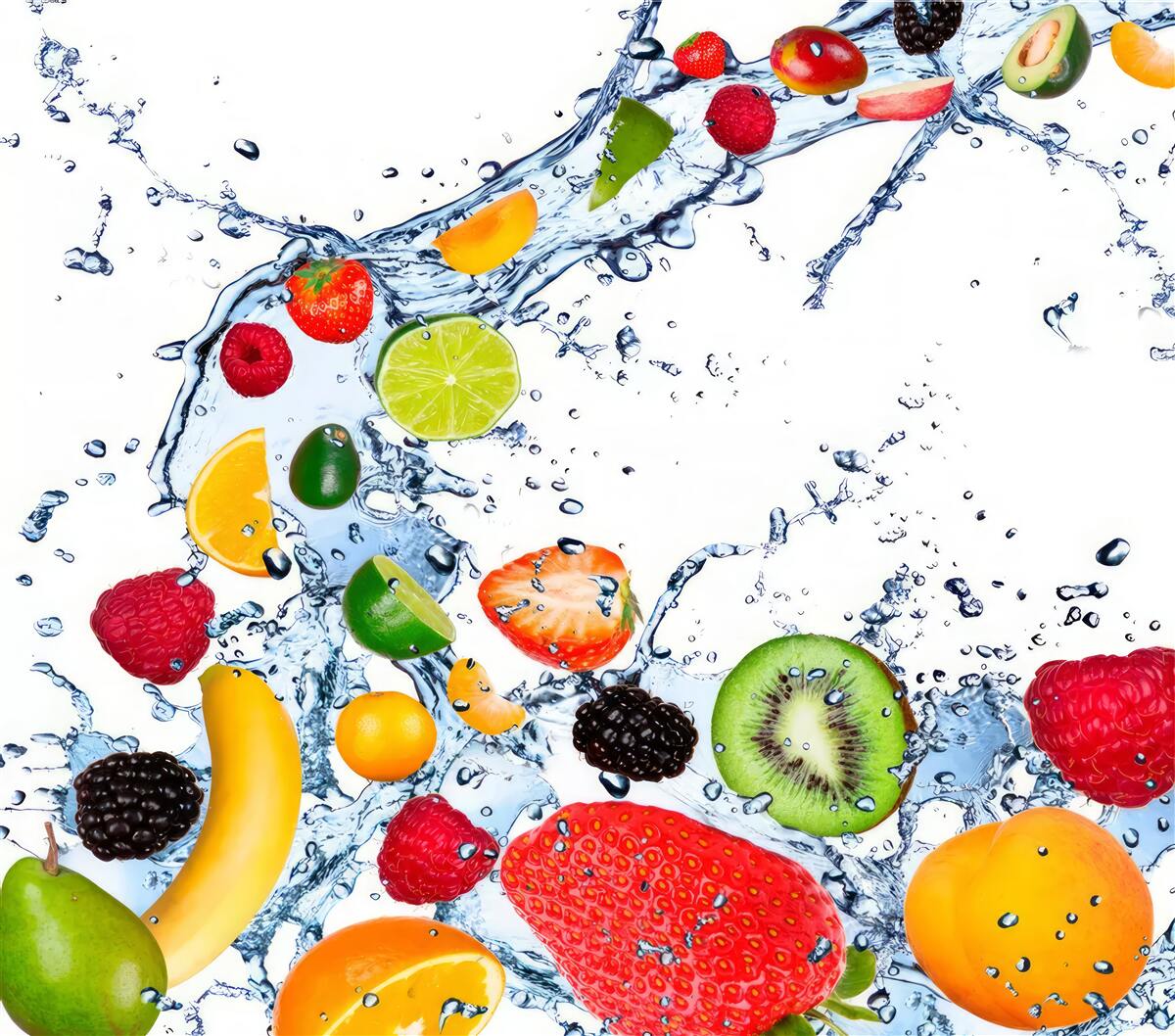 Fototapet se taie fructele și se pun în apă