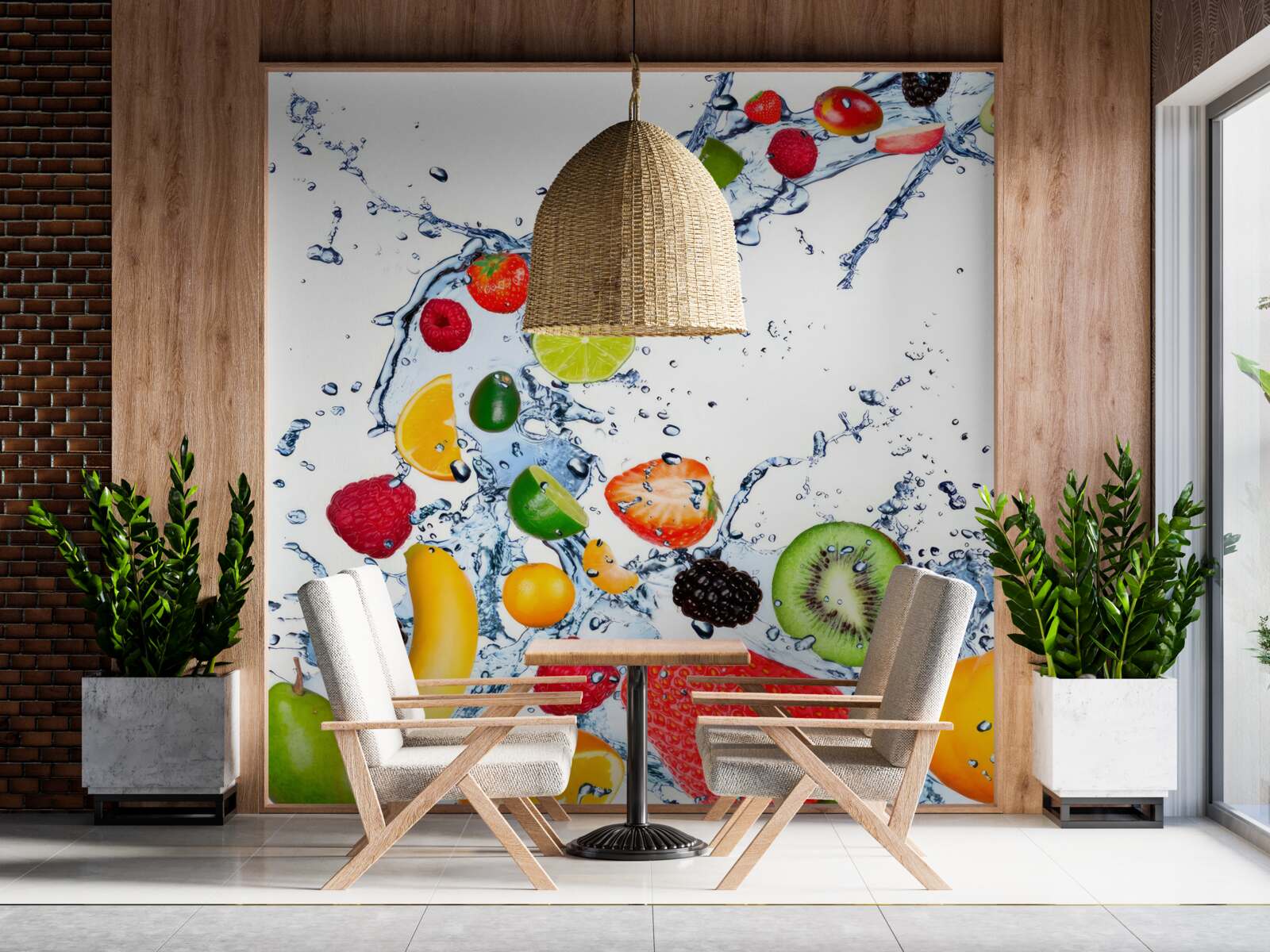 Fototapet se taie fructele și se pun în apă