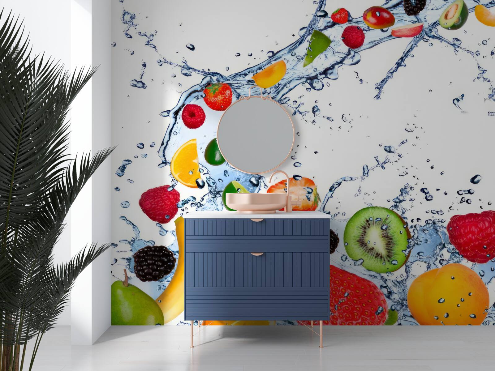 Fototapet se taie fructele și se pun în apă