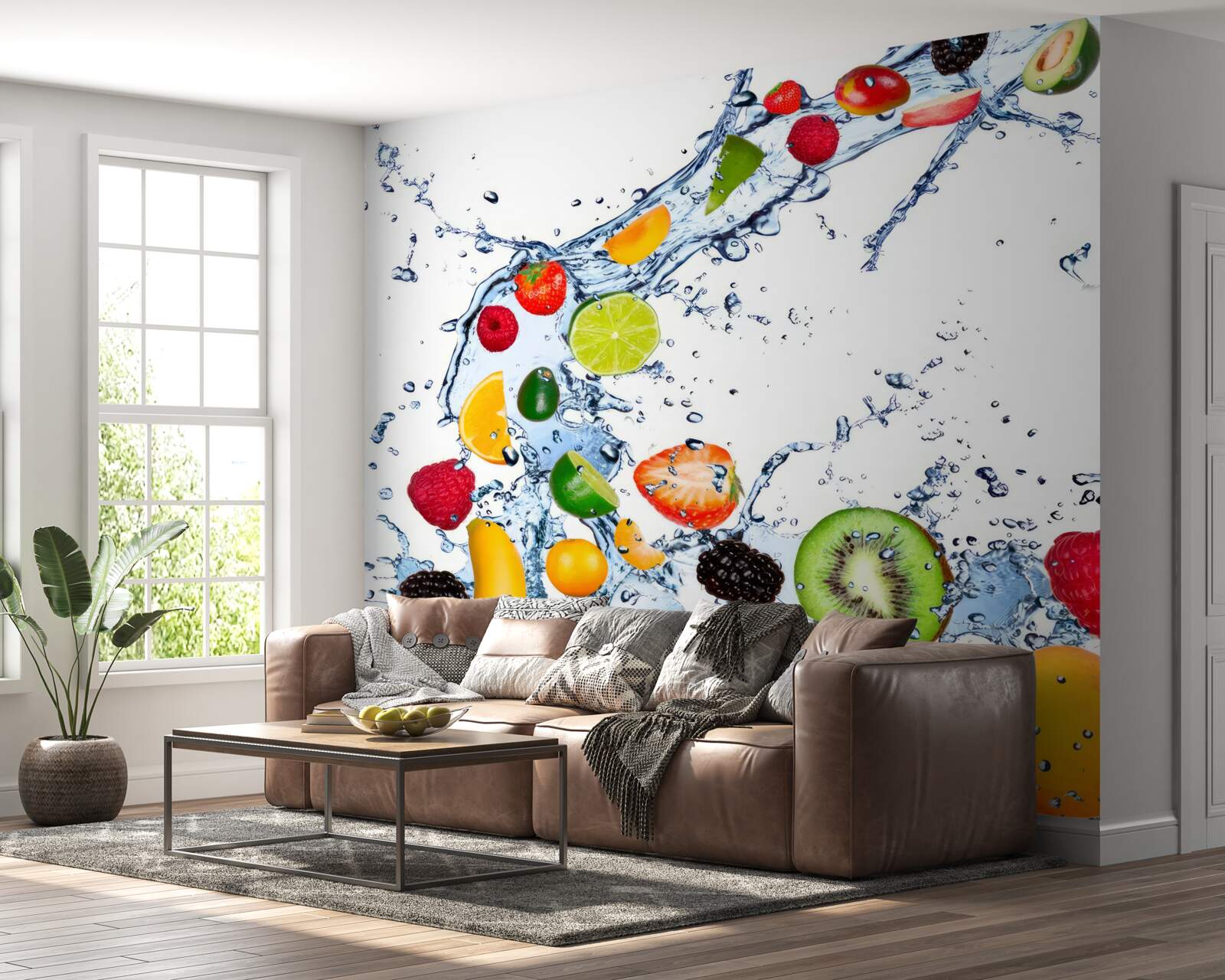 Fototapet se taie fructele și se pun în apă