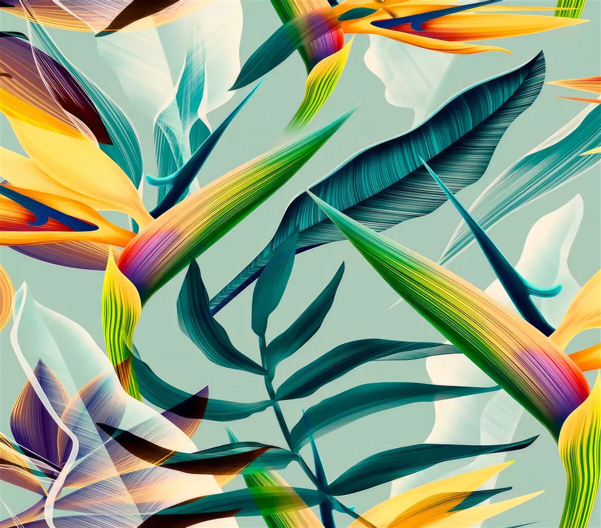 Fototapet prim-plan de plante de diferite culori