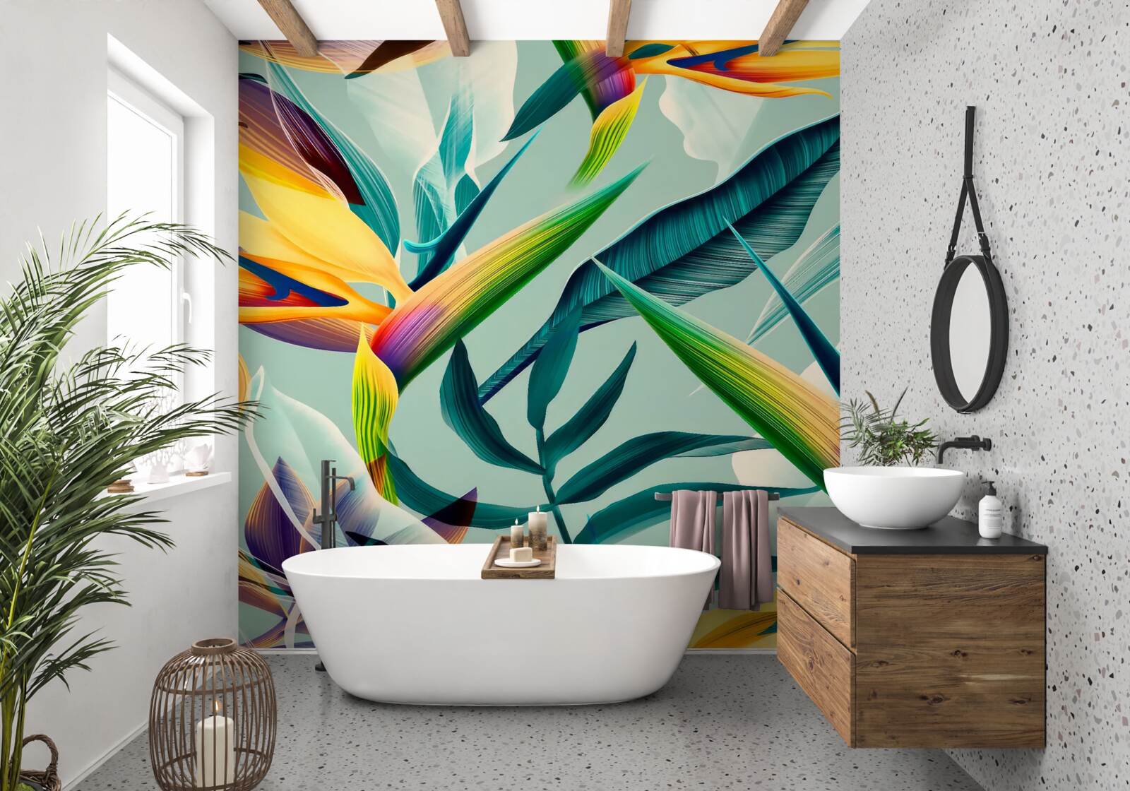 Fototapet prim-plan de plante de diferite culori