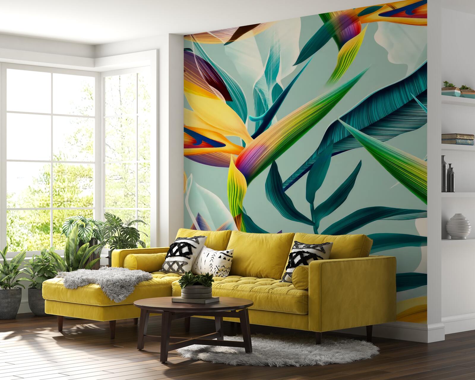 Fototapet prim-plan de plante de diferite culori