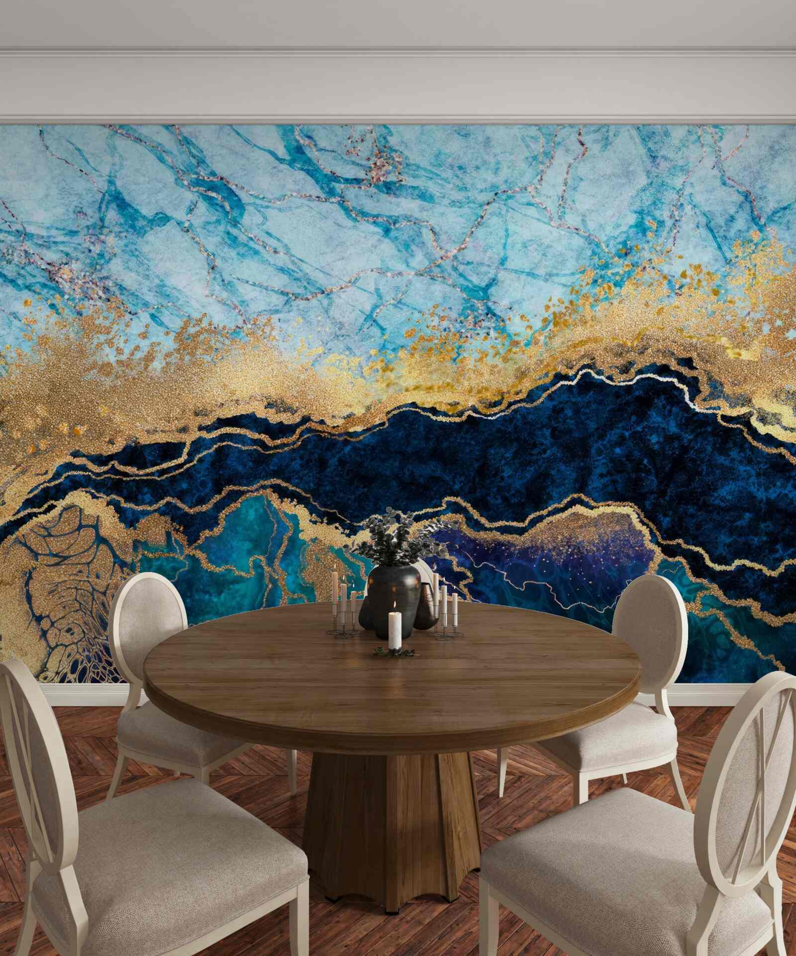 Fototapet fundal cu modele marmorate în culori vii