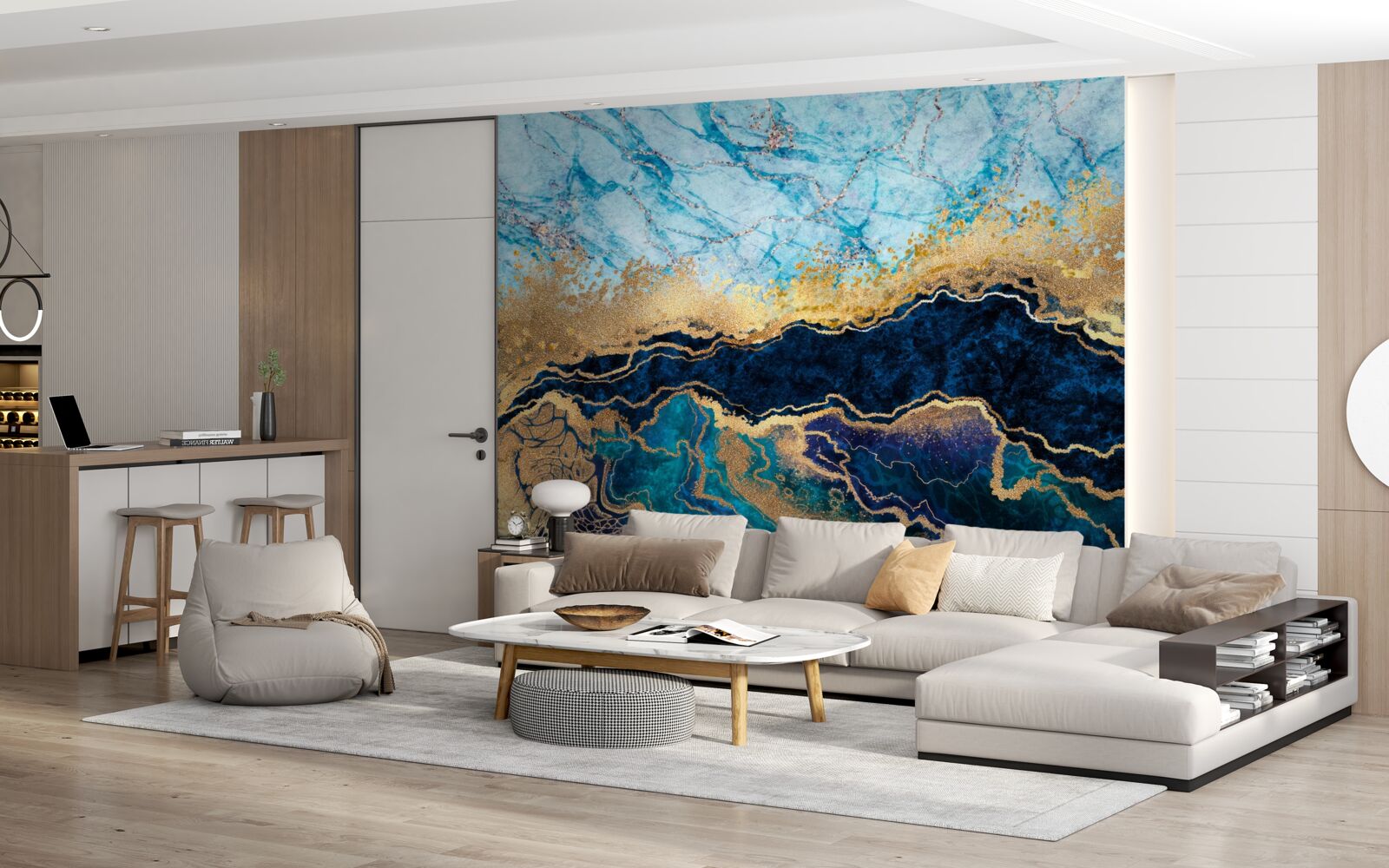 Fototapet fundal cu modele marmorate în culori vii