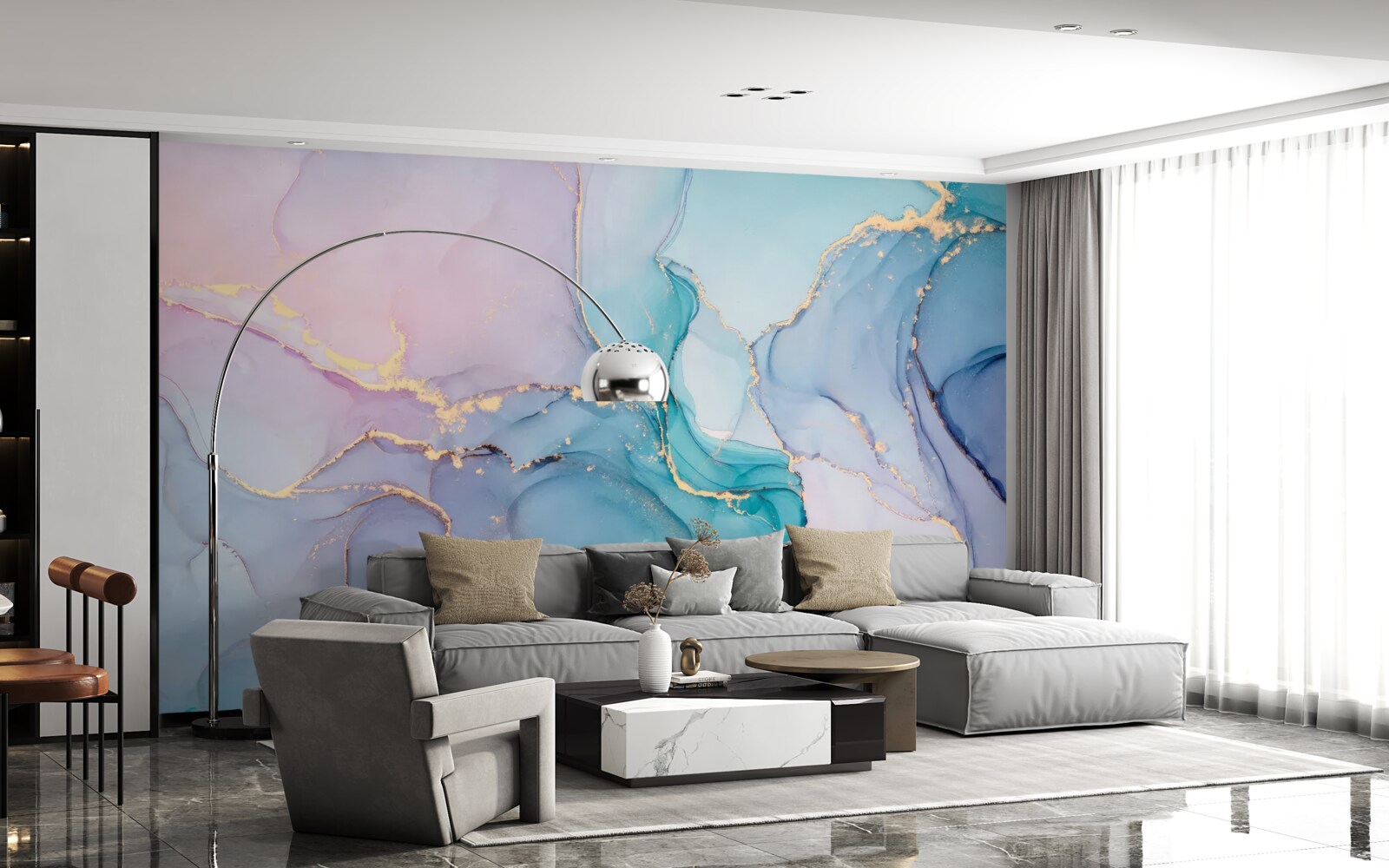 Fototapet fundal de marmură în culori pastelate