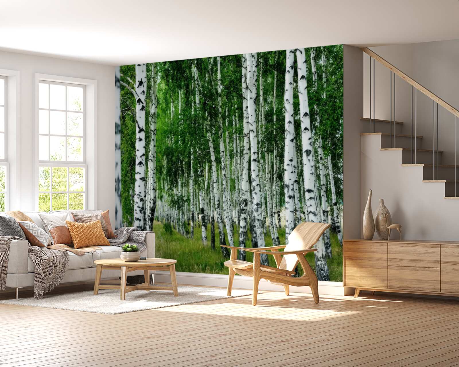 Fototapet mesteacăn grove