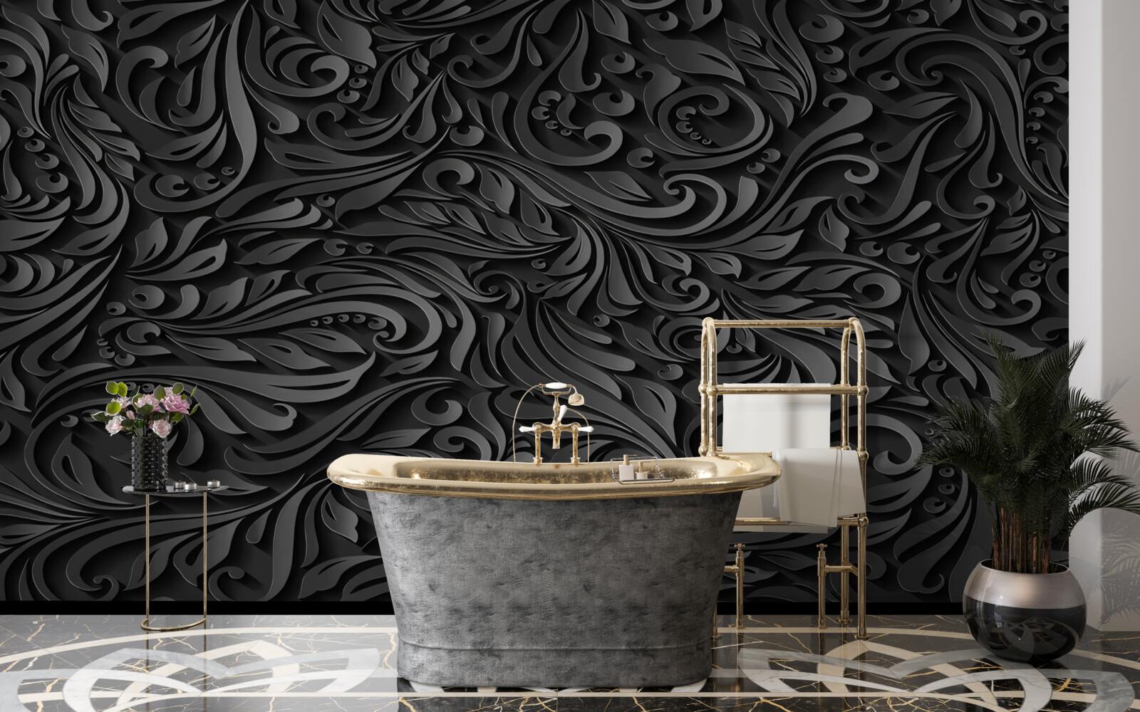 Fototapet bucle negre de diferite forme