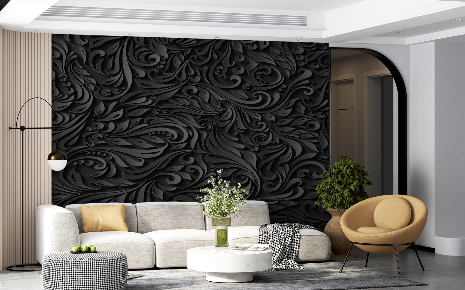 Fototapet bucle negre de diferite forme