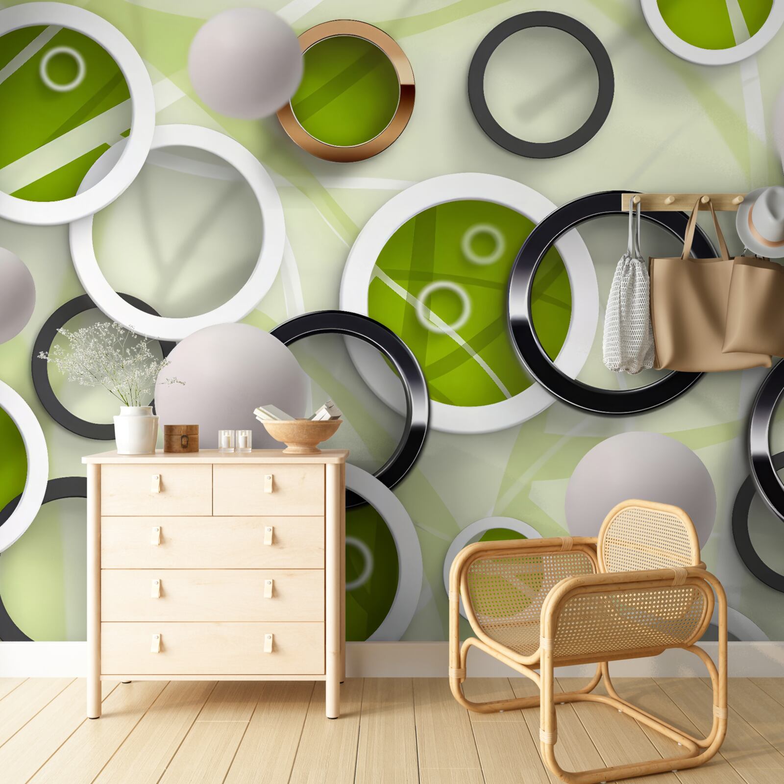 Fototapet roți în diferite culori și dimensiuni