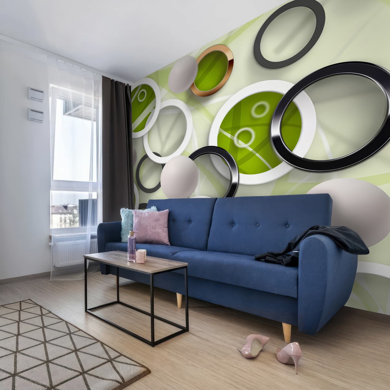 Fototapet roți în diferite culori și dimensiuni