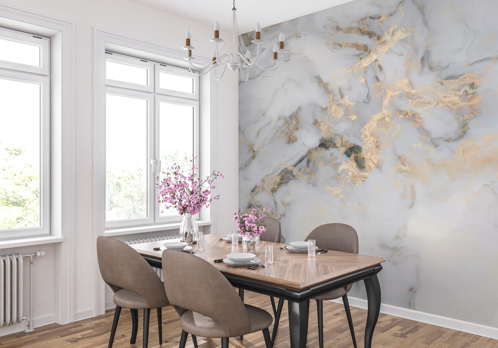 Fototapet fundal care amintește de marmură ușoară