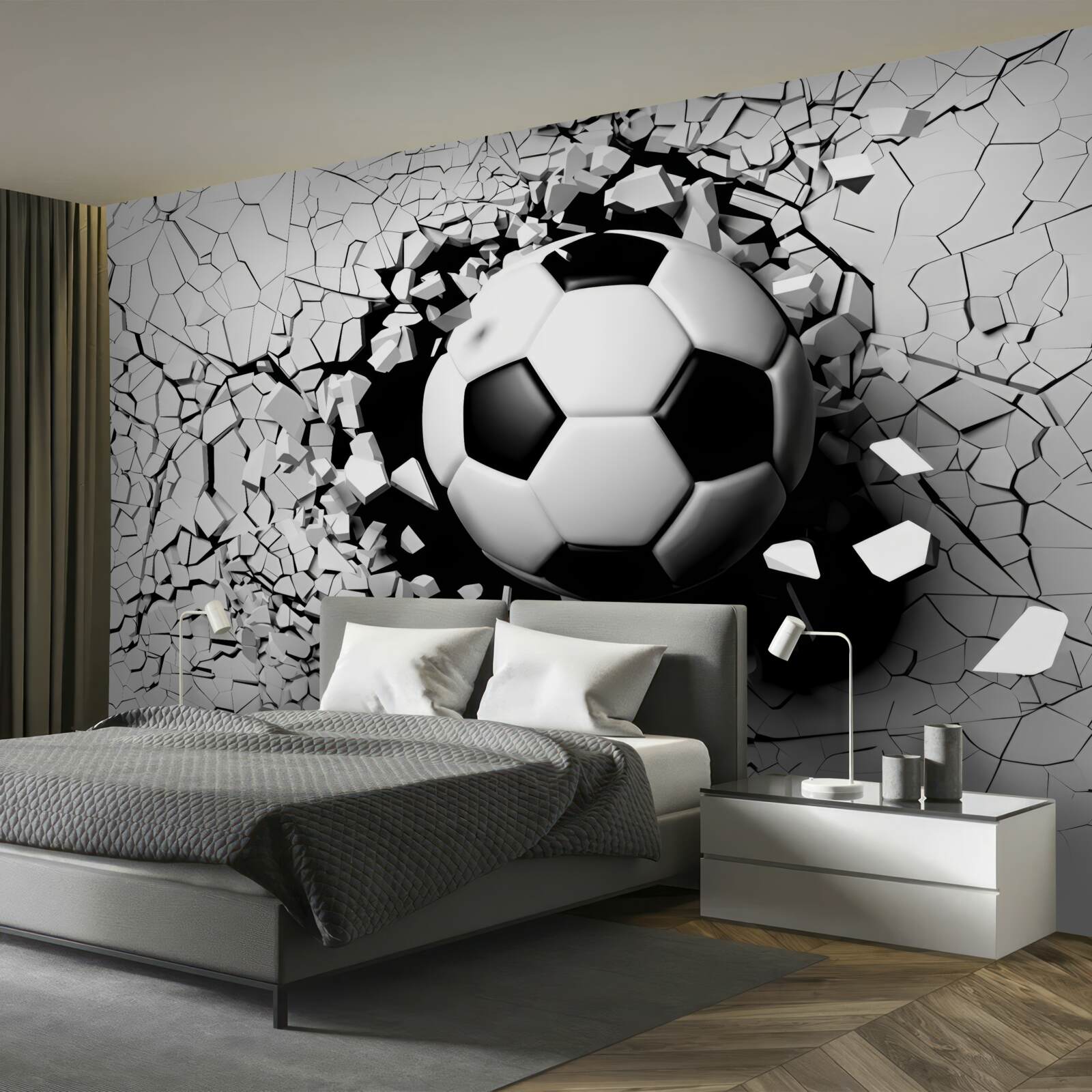 Fototapet fotbalul trece de barieră