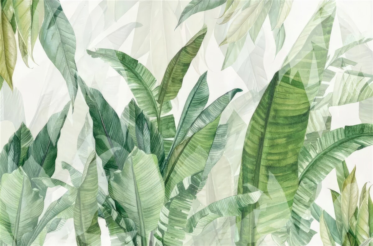 Fototapet frunze verzi tropicale