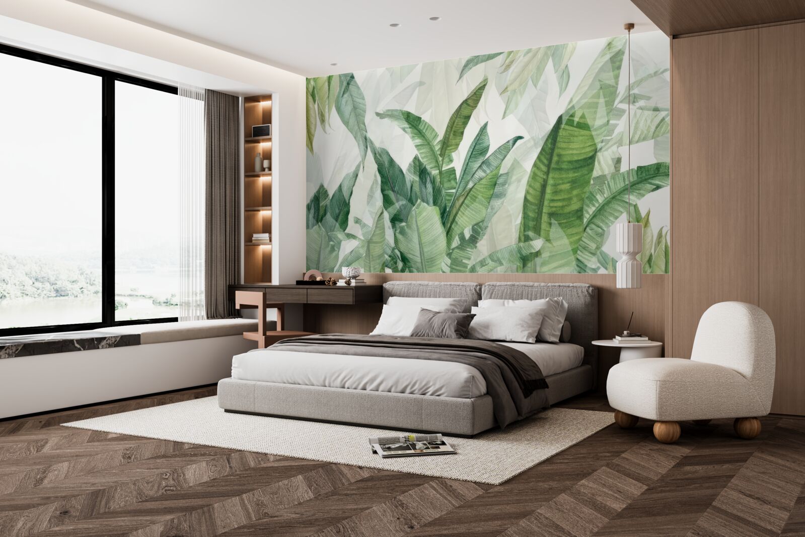 Fototapet frunze verzi tropicale