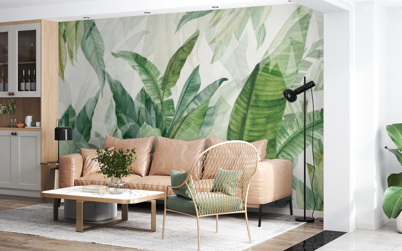 Fototapet frunze verzi tropicale