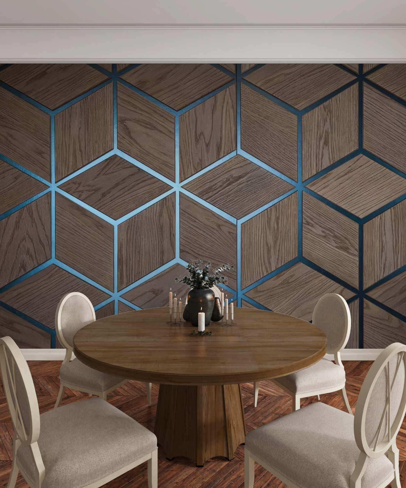 Fototapet fundal cu model de parchet