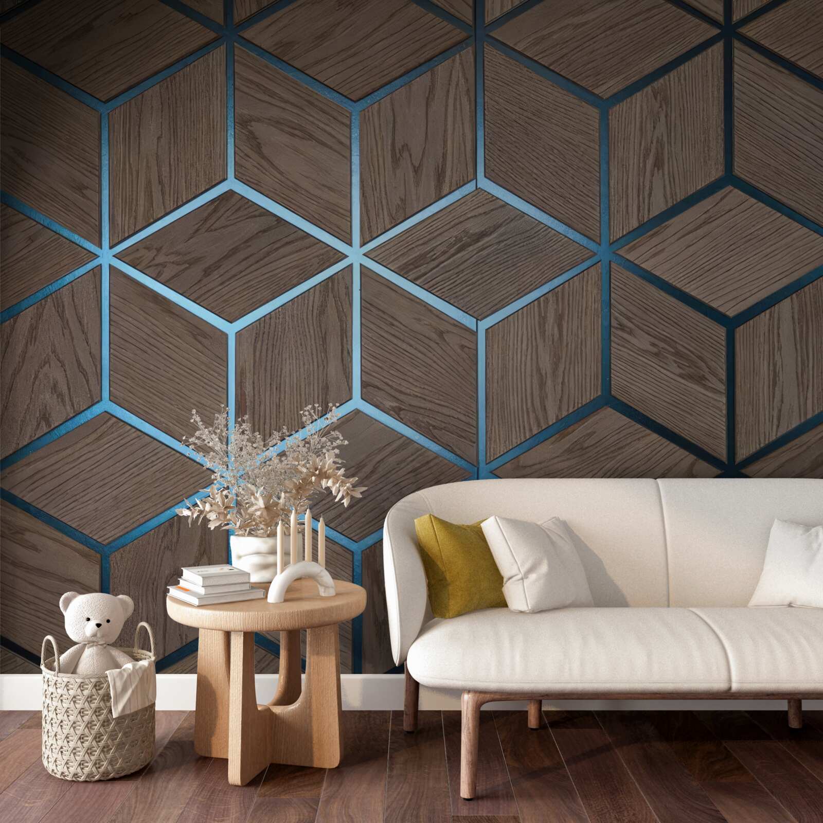 Fototapet fundal cu model de parchet