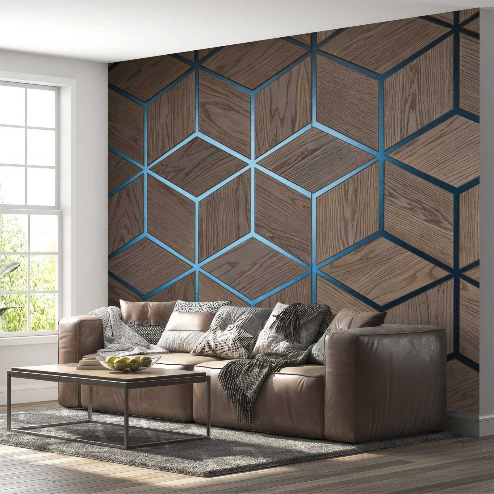 Fototapet fundal cu model de parchet