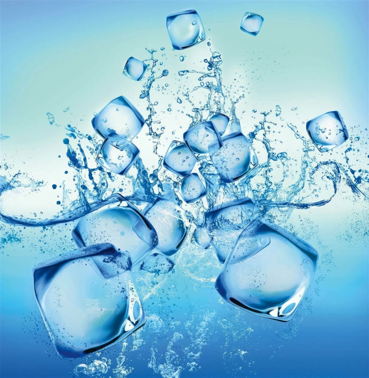 Fototapet cuburi de gheață lichidă