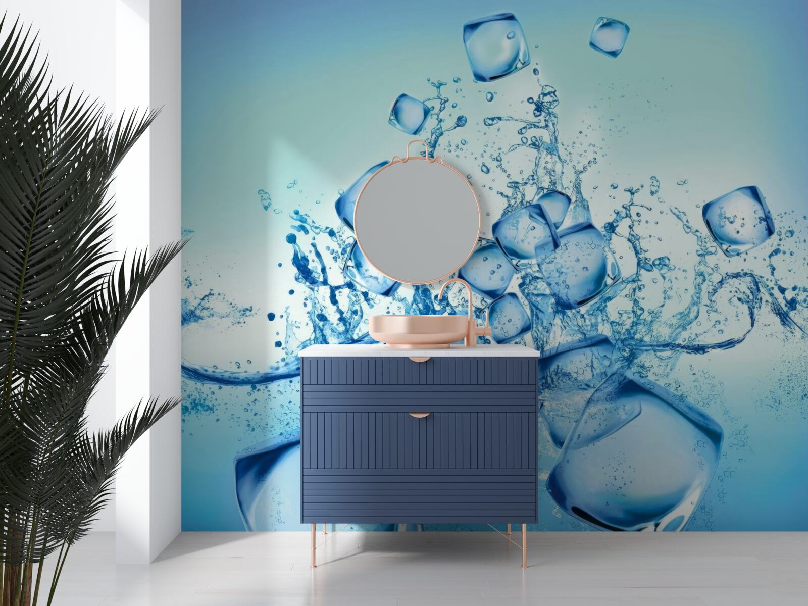 Fototapet cuburi de gheață lichidă