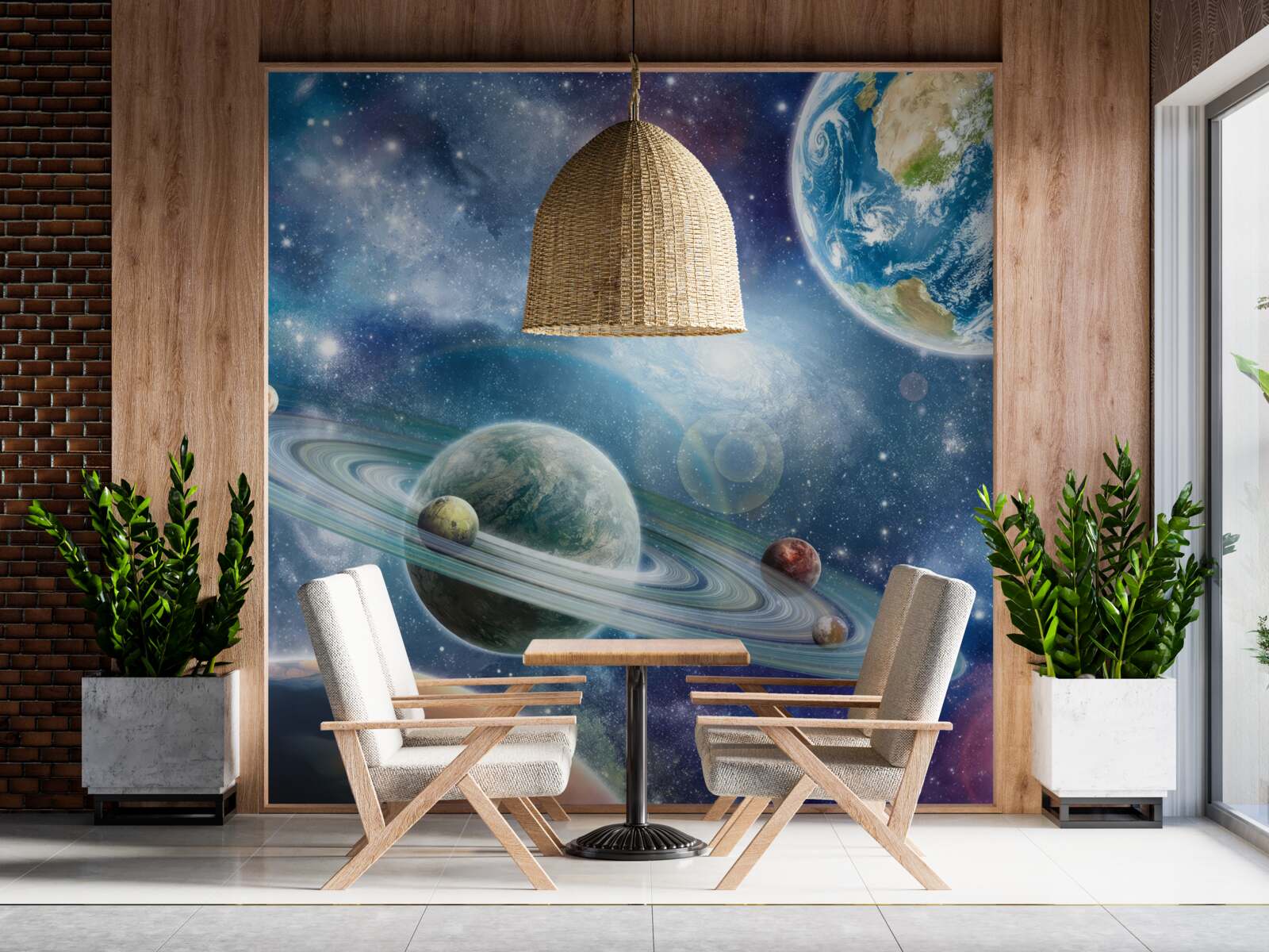 Fototapet corpuri celeste în spațiu