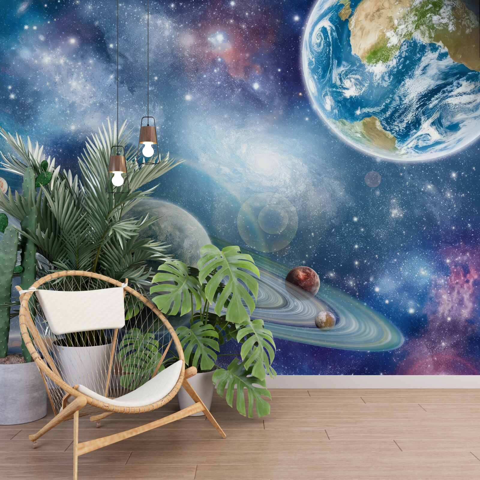 Fototapet corpuri celeste în spațiu