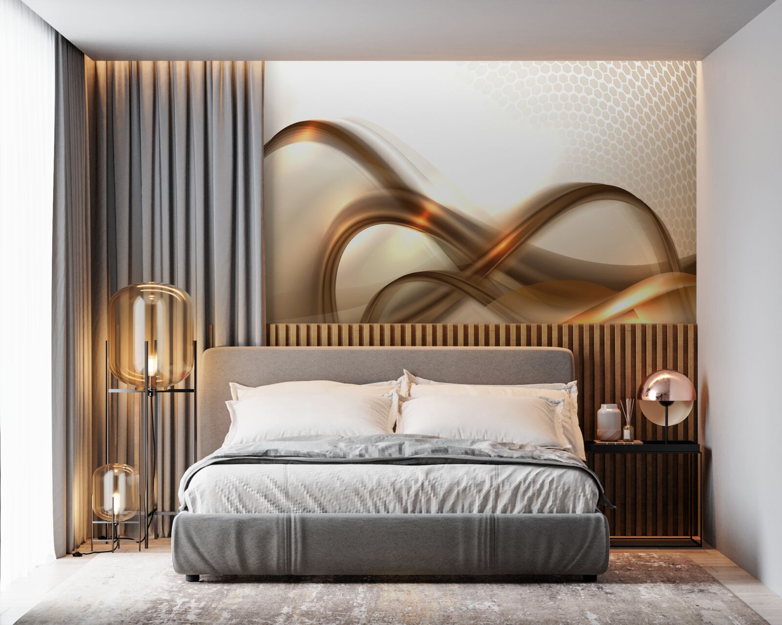 Fototapet liniile sunt curbate ca aurul
