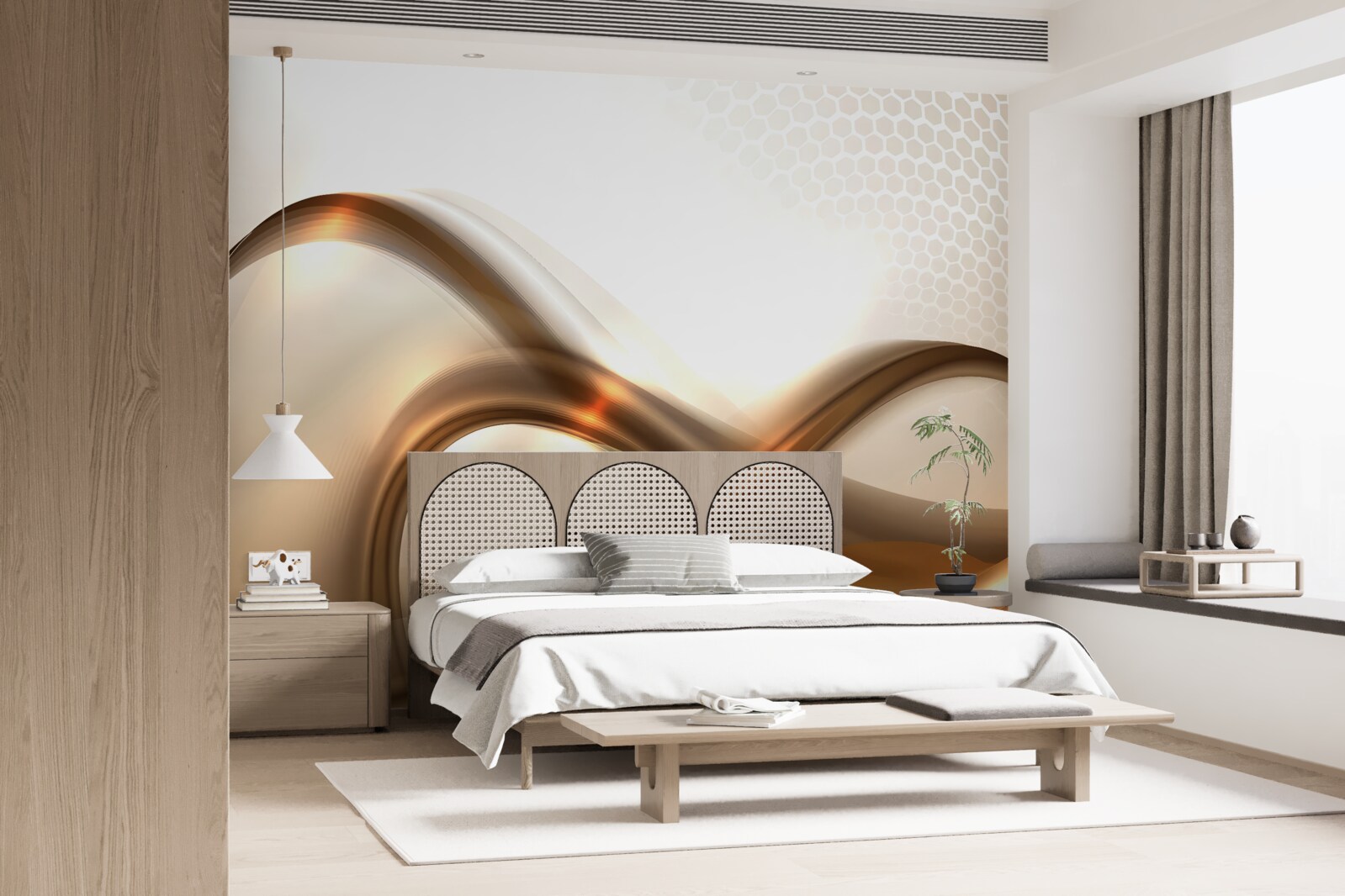 Fototapet liniile sunt curbate ca aurul