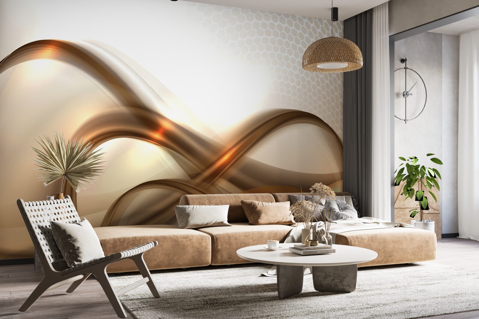 Fototapet liniile sunt curbate ca aurul