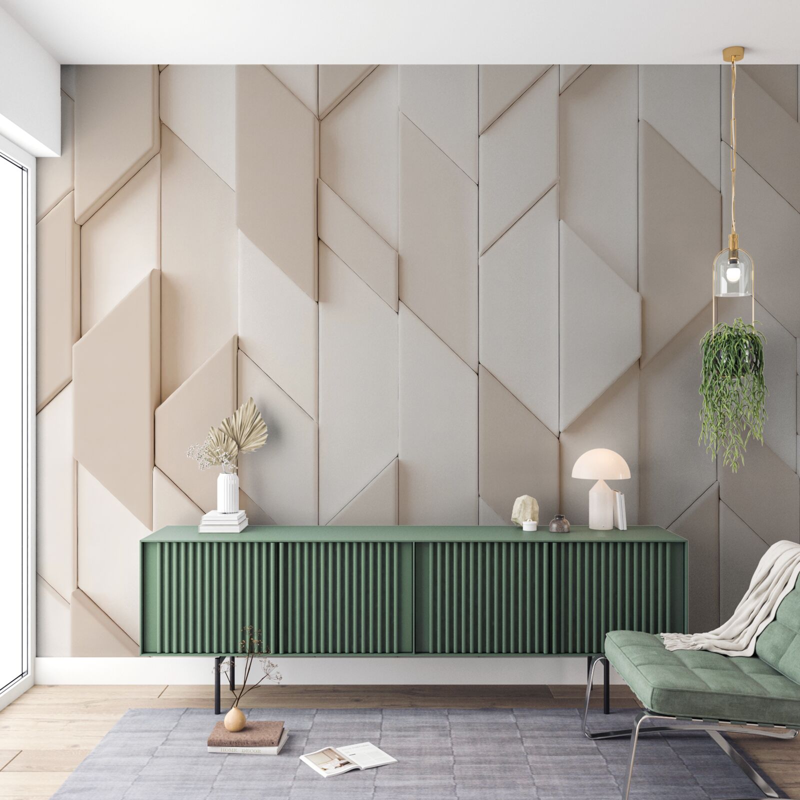 Fototapet forme tridimensionale cu patru fețe