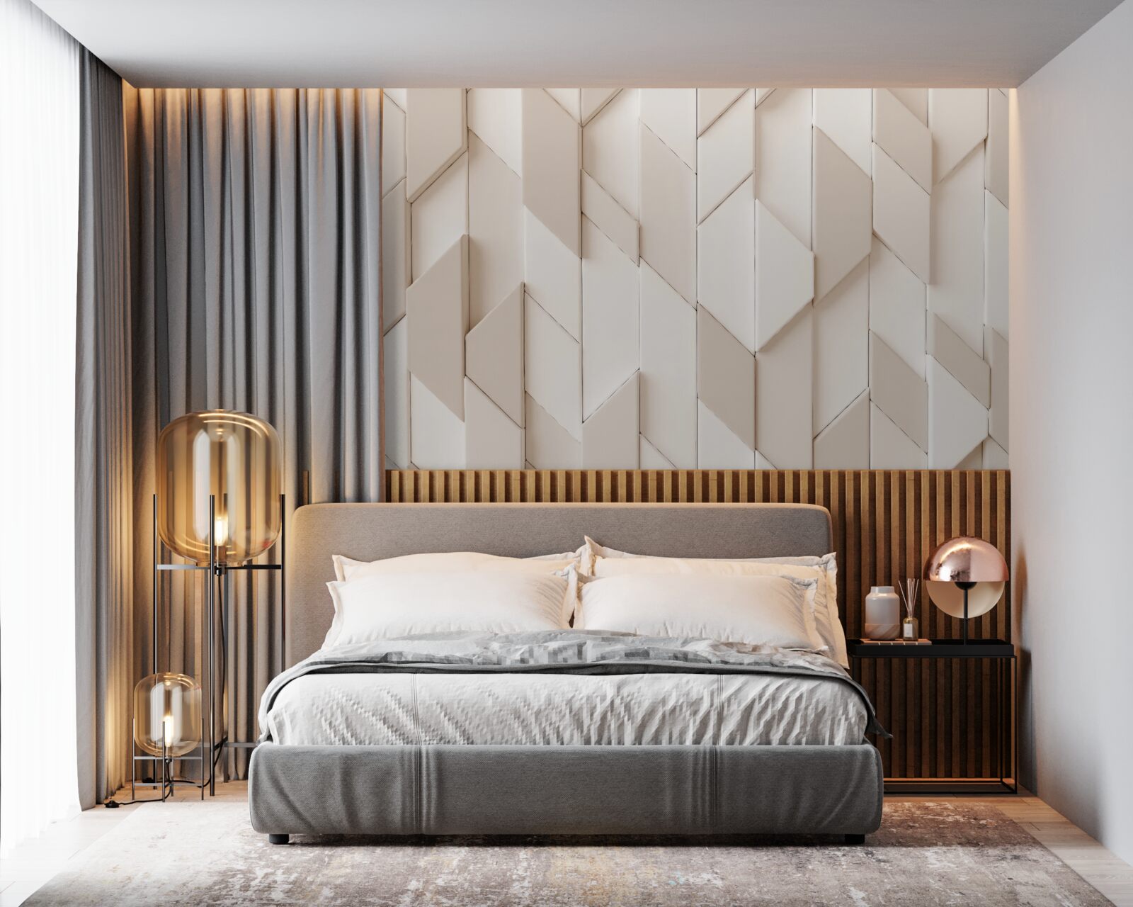 Fototapet forme tridimensionale cu patru fețe