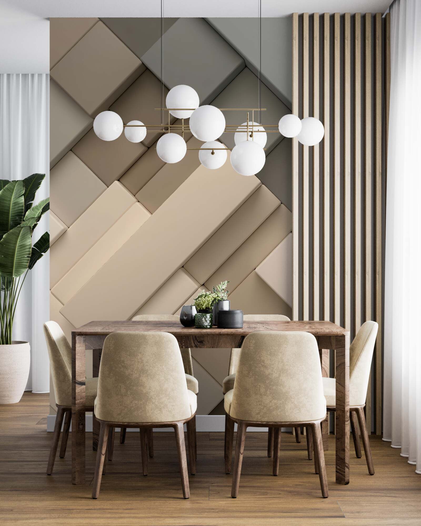 Fototapet forme geometrice ușoare cu volum