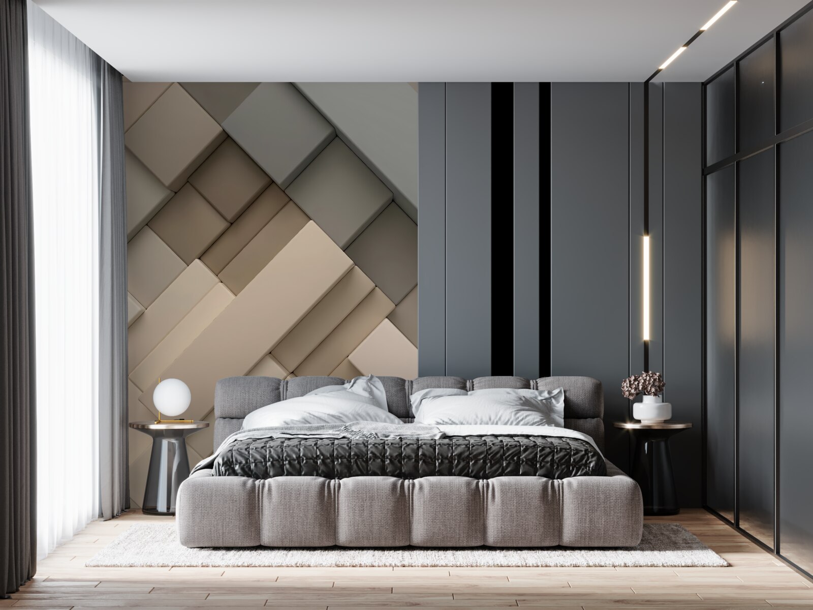 Fototapet forme geometrice ușoare cu volum