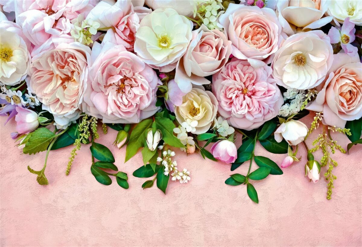 Fototapet trandafiri ușori și delicați