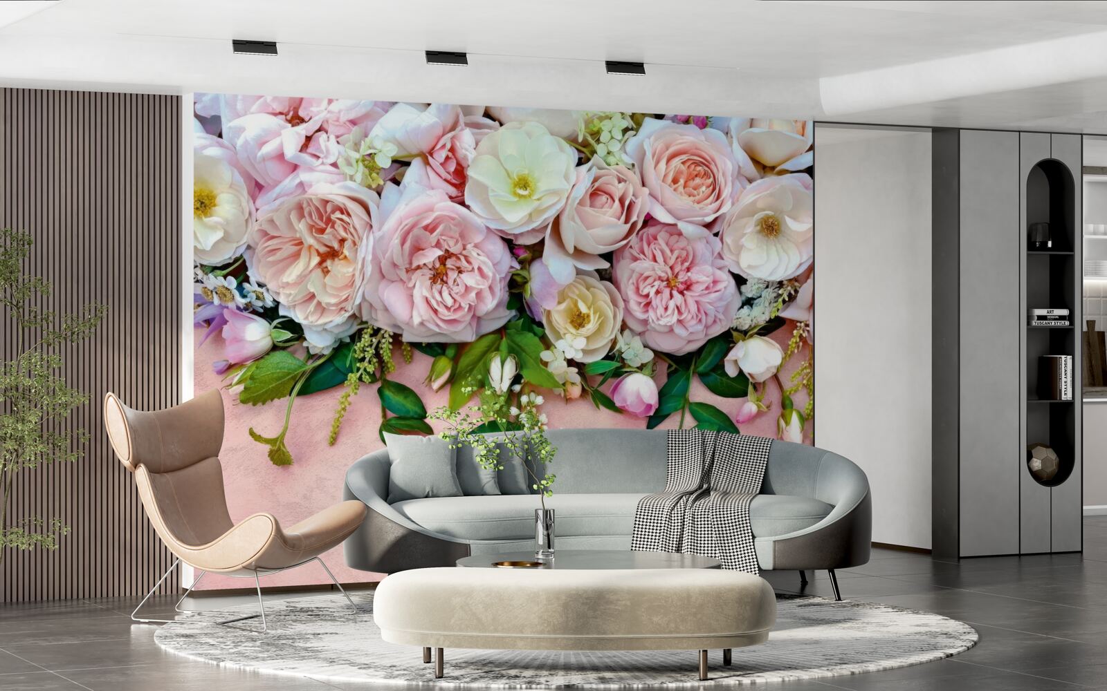 Fototapet trandafiri ușori și delicați