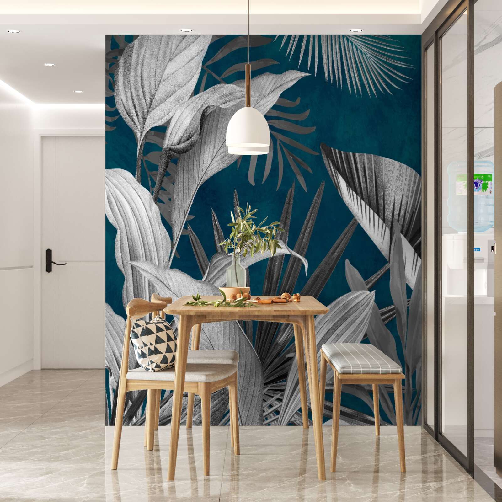 Fototapet fundal de diferite frunze luminoase