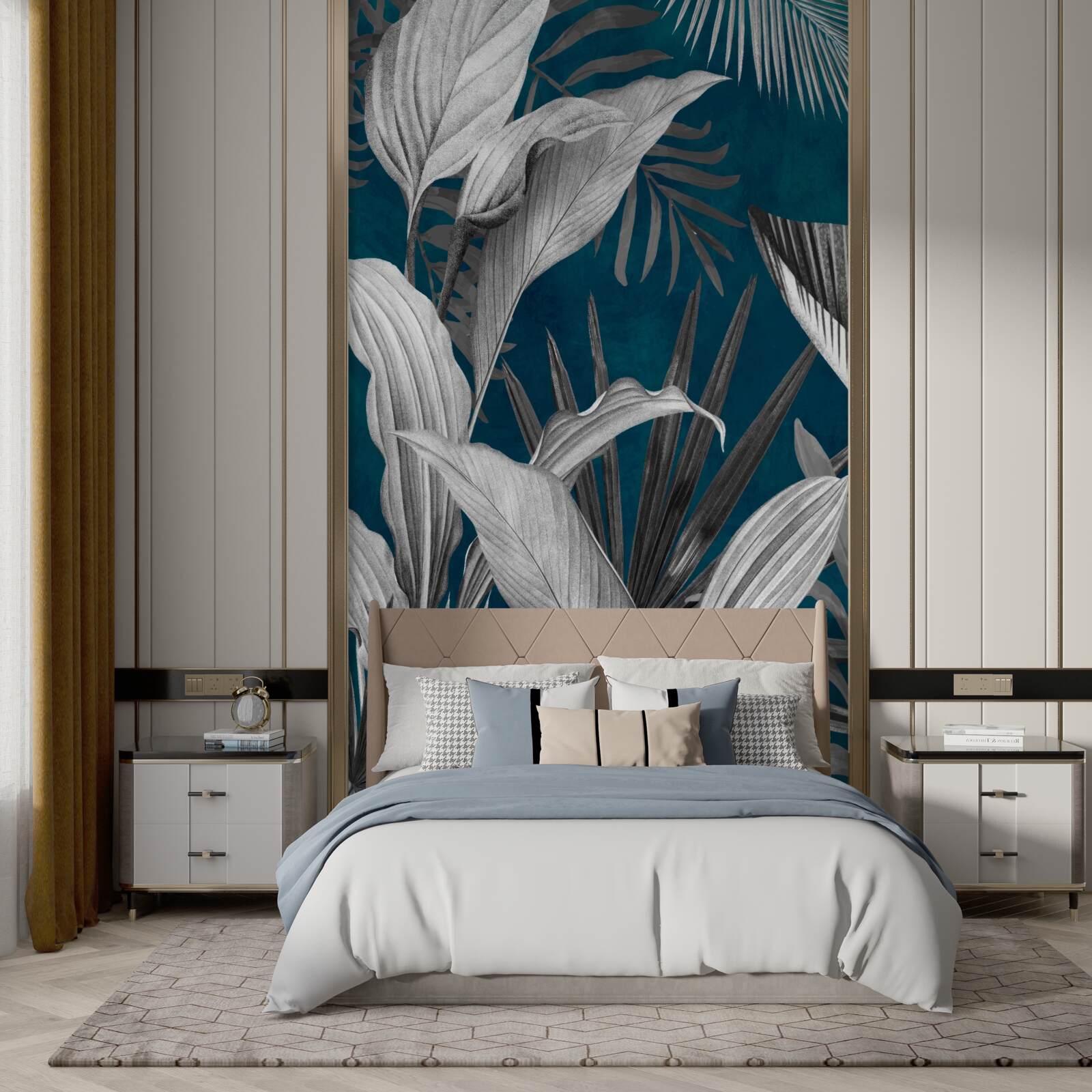 Fototapet fundal de diferite frunze luminoase