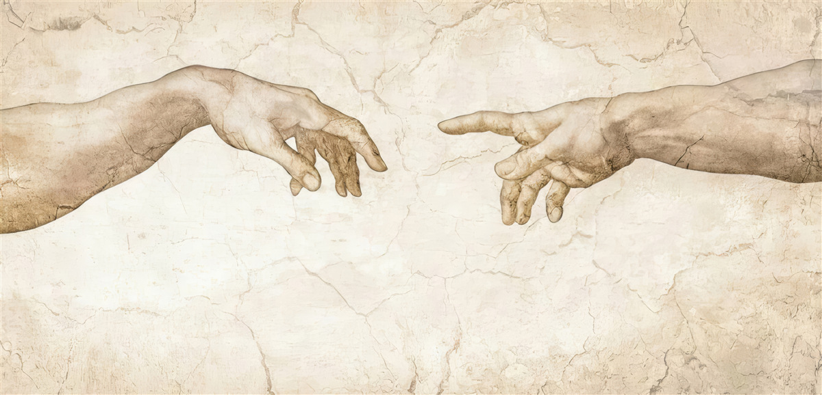 Fototapet două mâini întinse una spre cealaltă