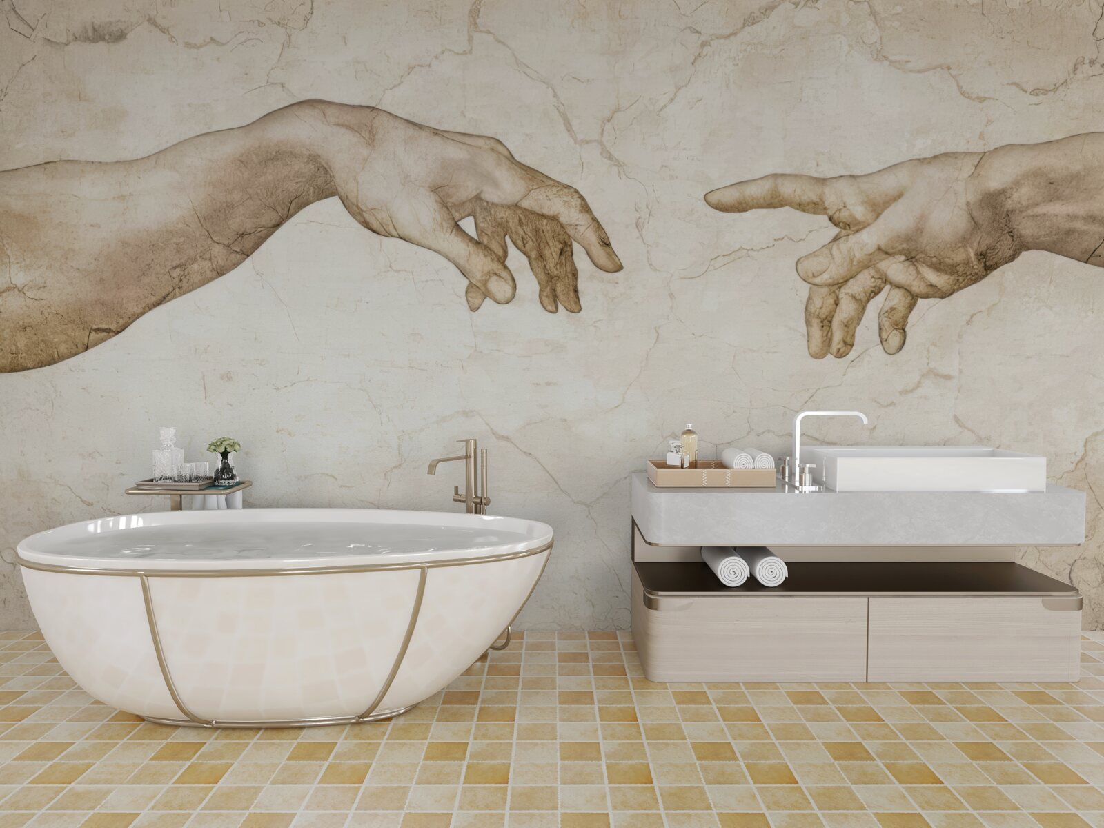 Fototapet două mâini întinse una spre cealaltă